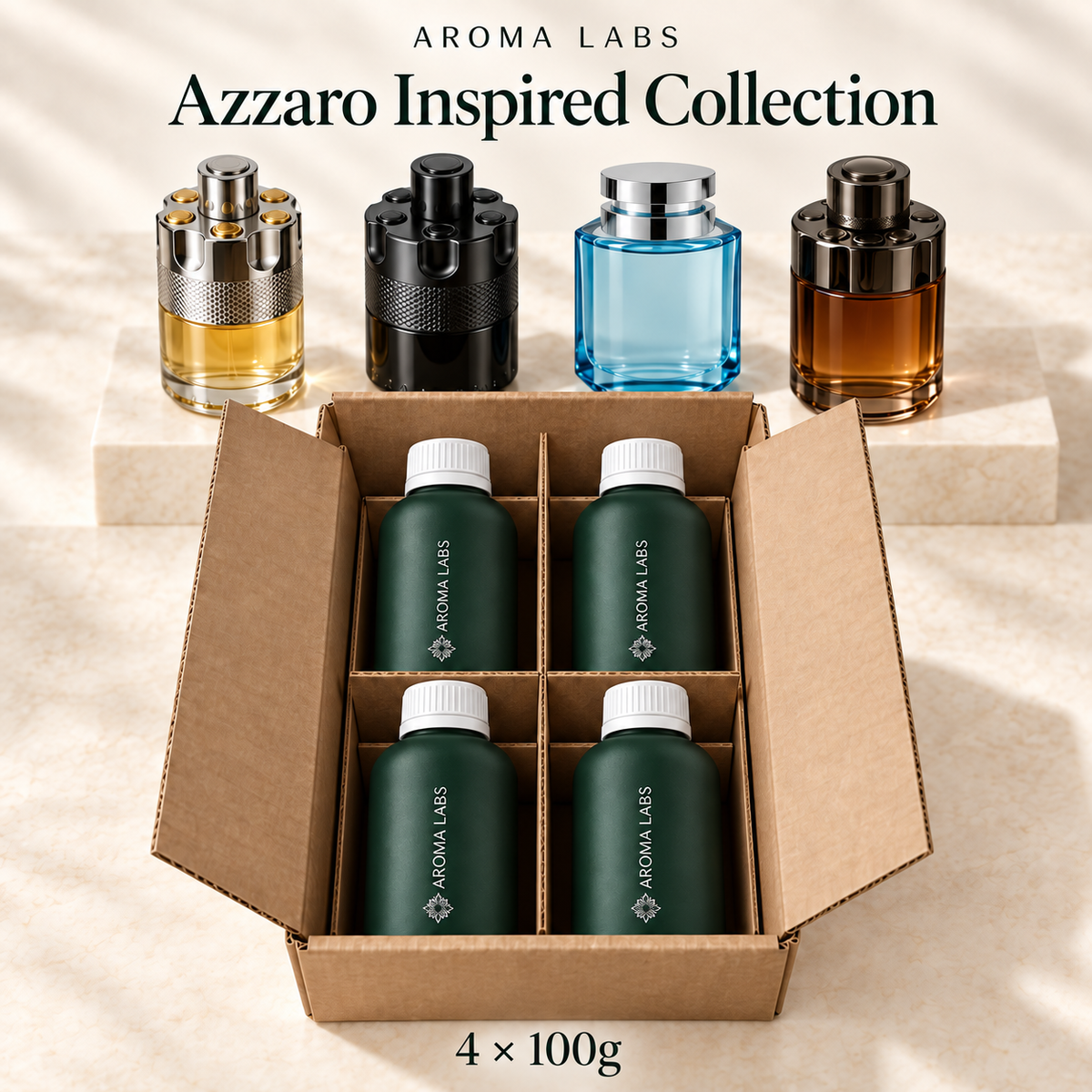 Azzaro Inspired Collection — shipping, Aroma Labs 100g fragrance oils