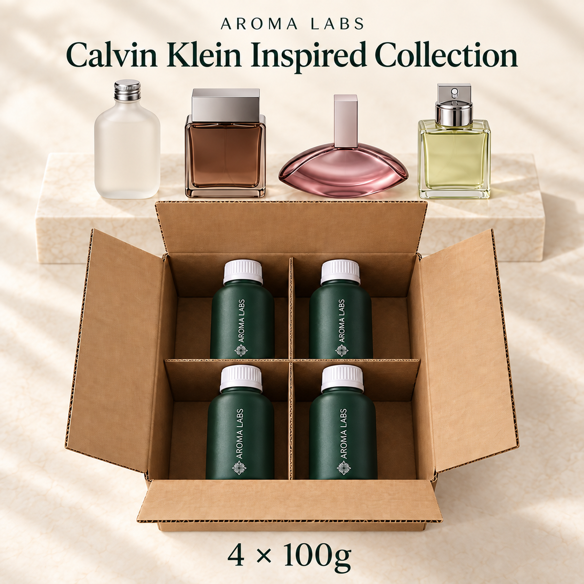 Calvin Klein Inspired Collection — shipping, Aroma Labs 100g fragrance oils