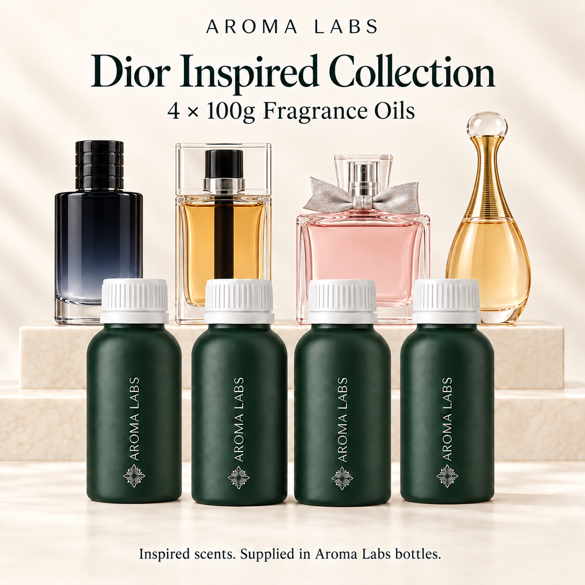 Dior Inspired Collection — hero, Aroma Labs 100g fragrance oils