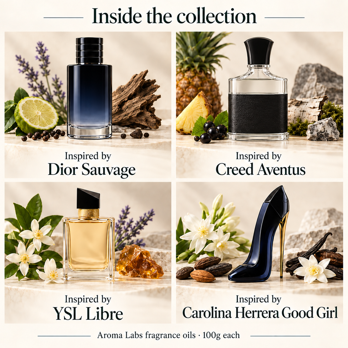 India Edit 2027 — contents, Aroma Labs 100g fragrance oils