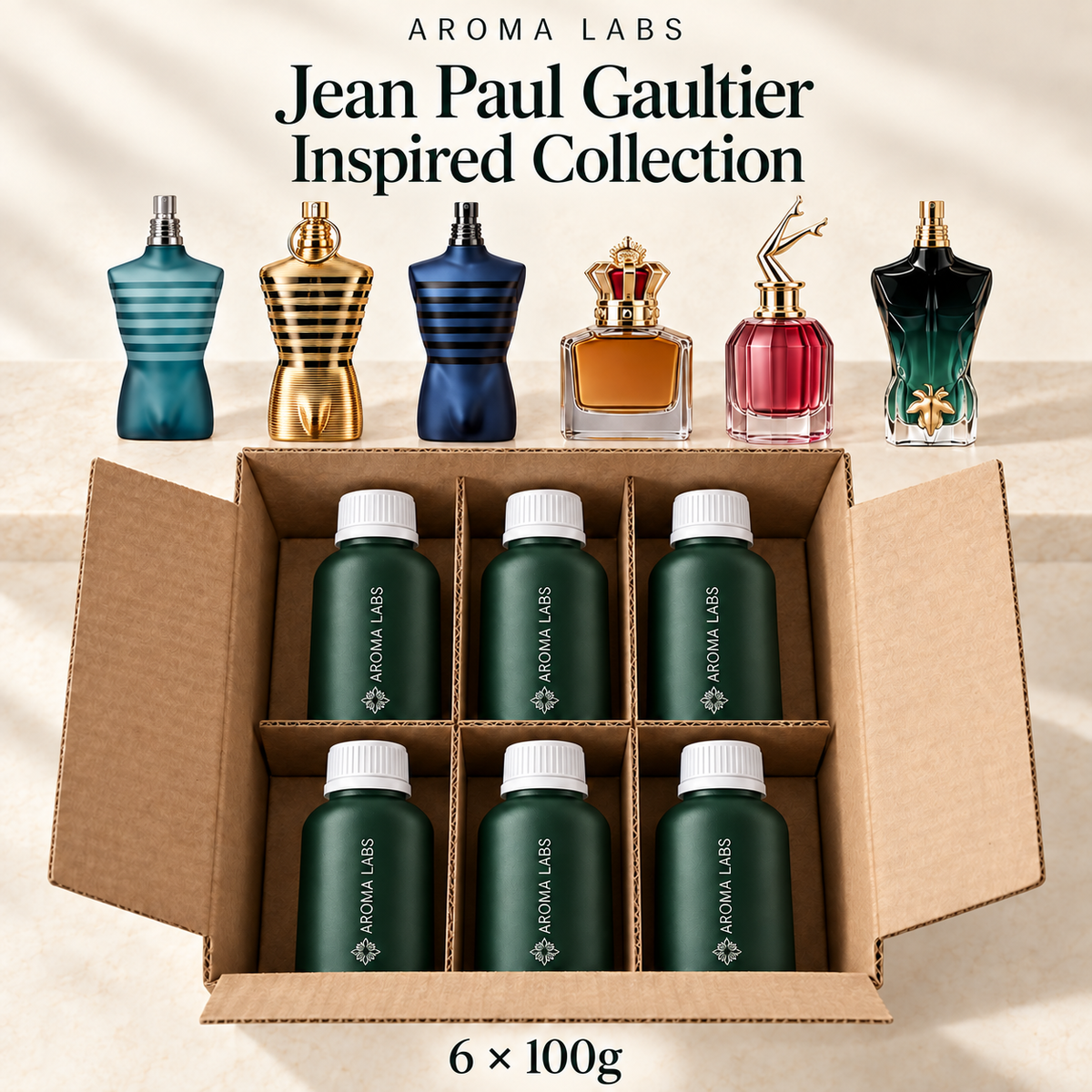 Jean Paul Gaultier Inspired Collection — shipping, Aroma Labs 100g fragrance oils