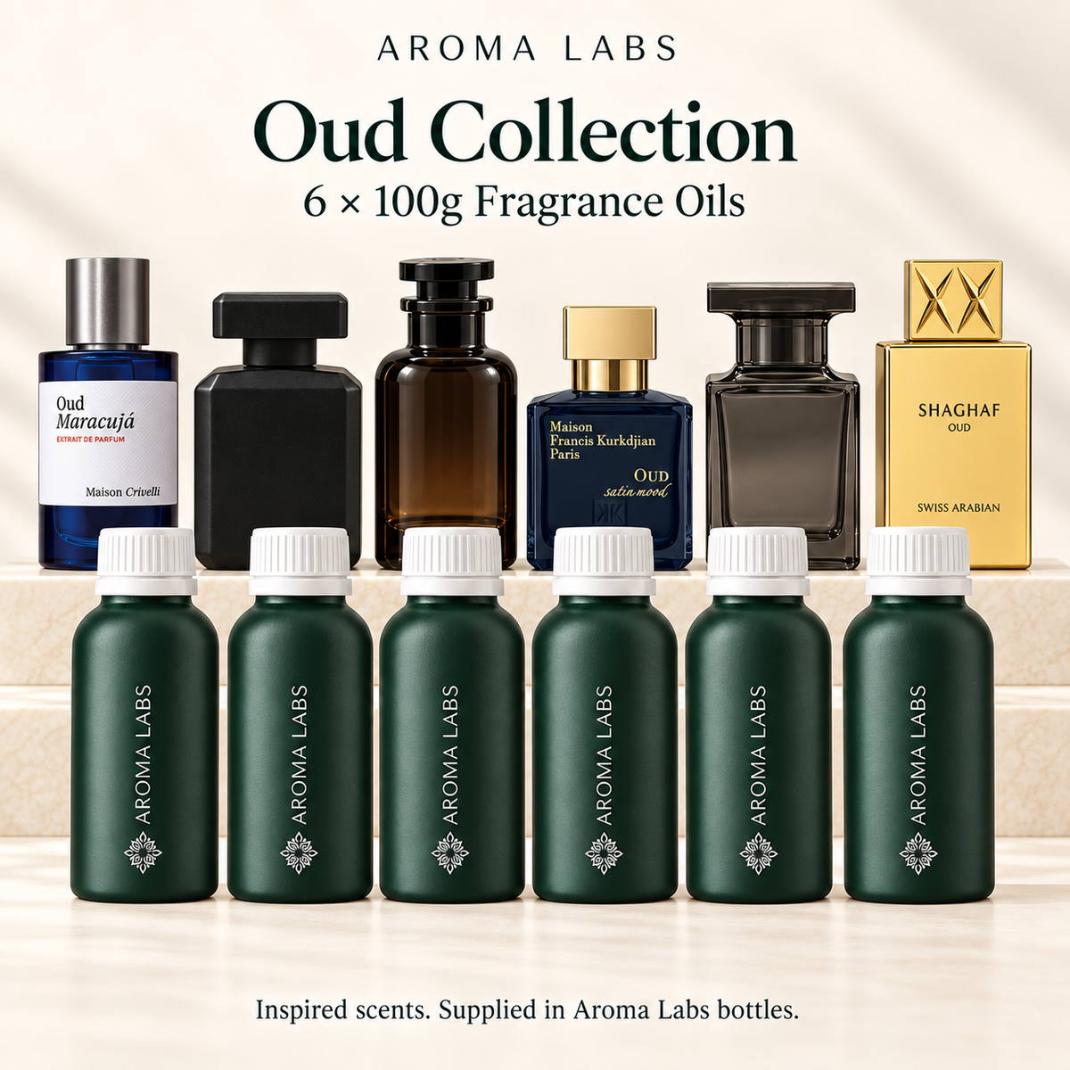 Oud Collection — hero, Aroma Labs 100g fragrance oils