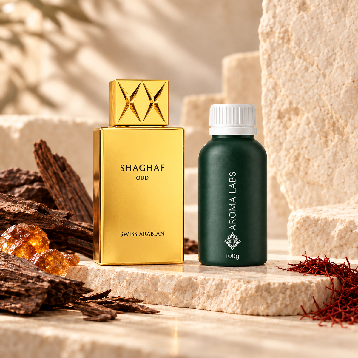 Swiss Arabian Inspired Collection — sensory, accurate inspiration bottles; Aroma Labs 100g oils