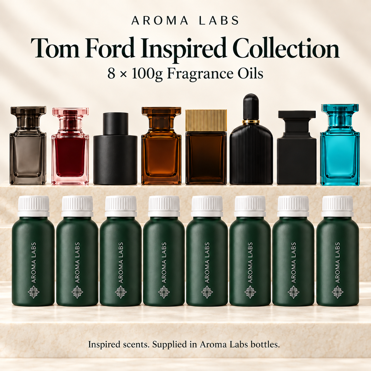 Tom Ford Inspired Collection — hero, Aroma Labs 100g fragrance oils