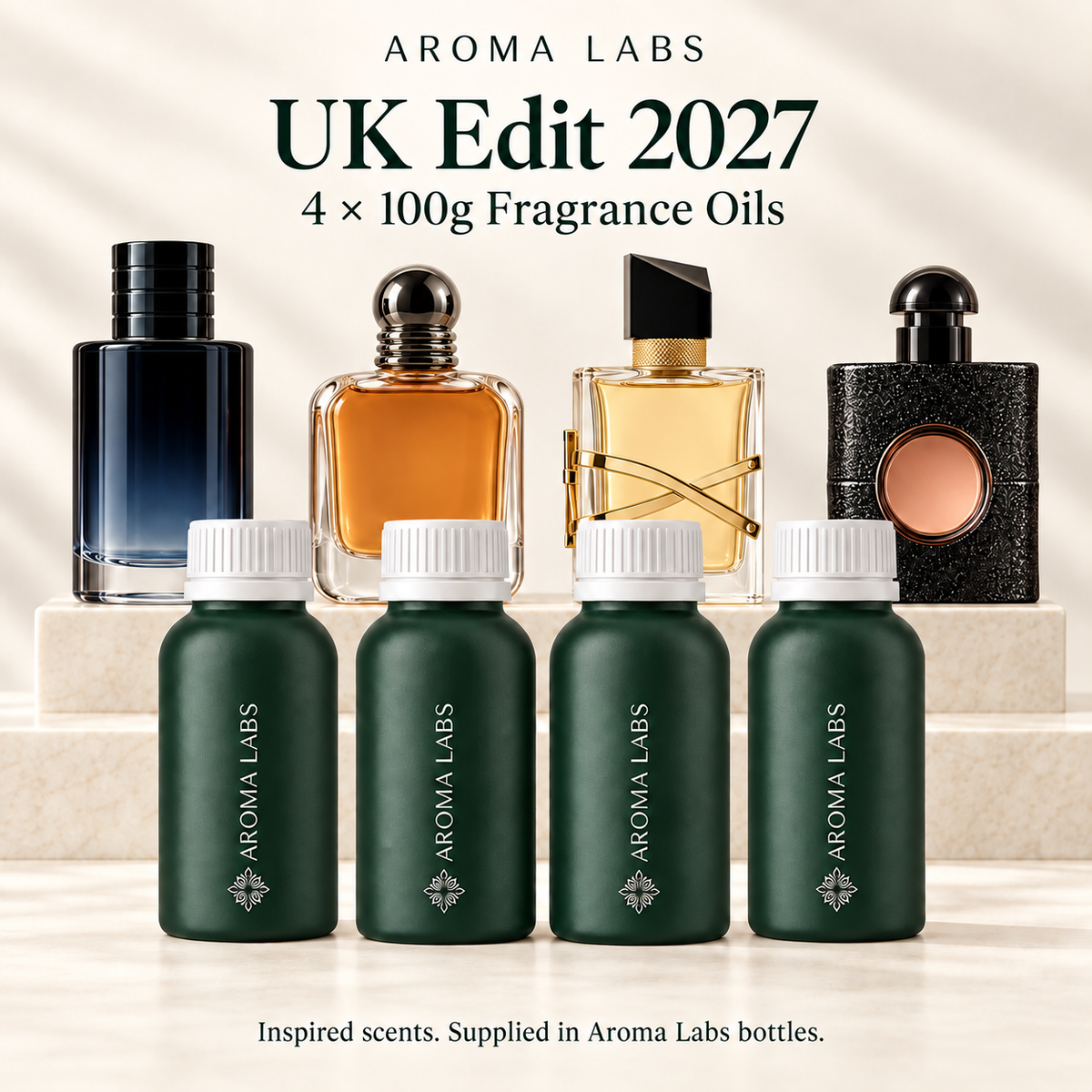 UK Edit 2027 — hero, Aroma Labs 100g fragrance oils