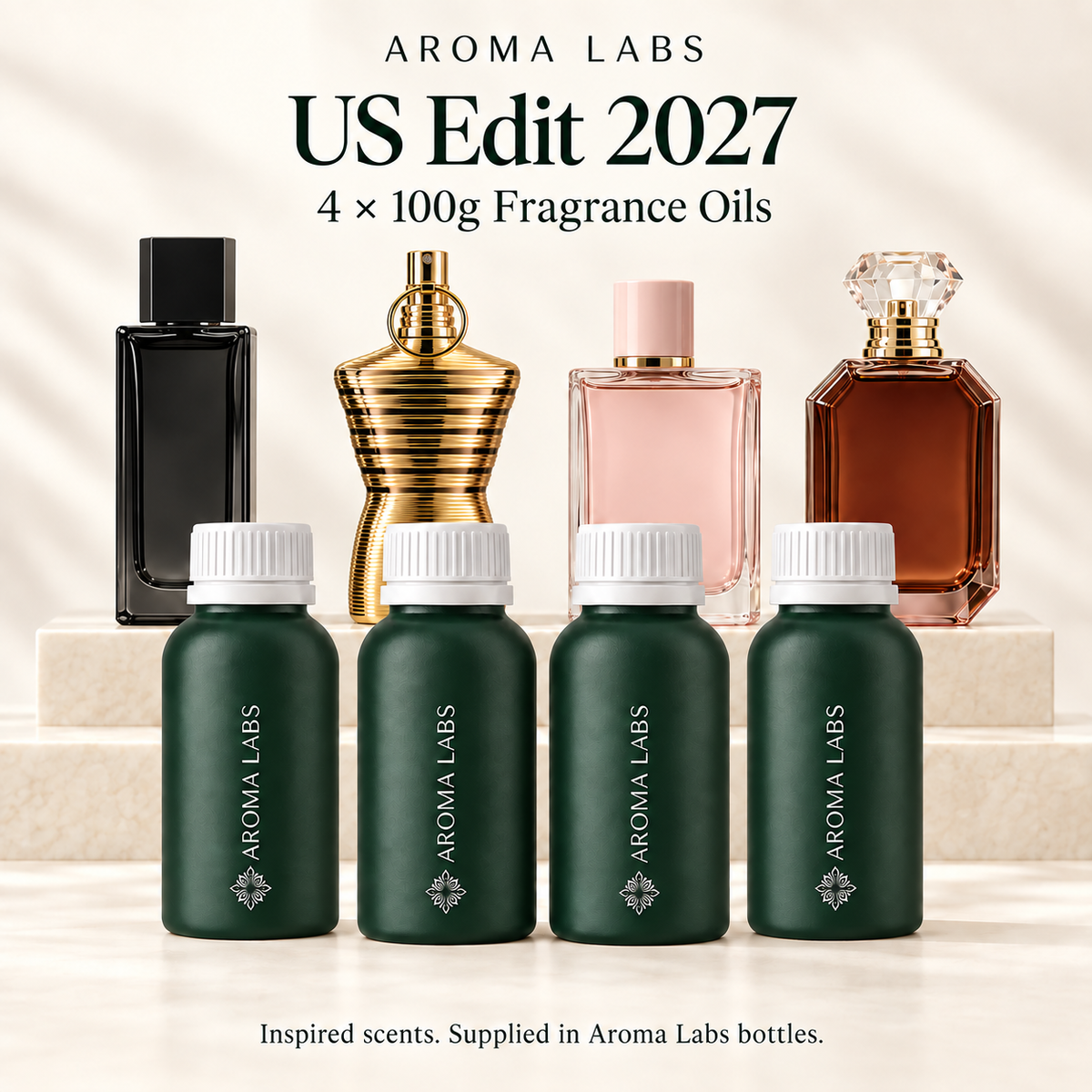 US Edit 2027 — hero, Aroma Labs 100g fragrance oils