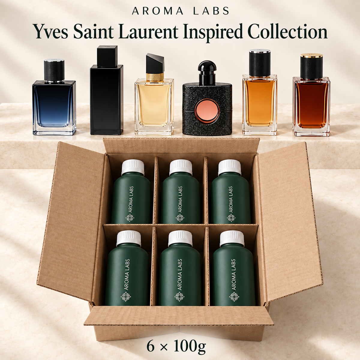 Yves Saint Laurent Inspired Collection — shipping, Aroma Labs 100g fragrance oils